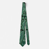 Emerald Green Gold Neck Tie ネクタイ (正面)