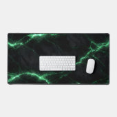 Emerald Green Lightning Marble Mouse Pad デスクマット (キーボード&マウス)