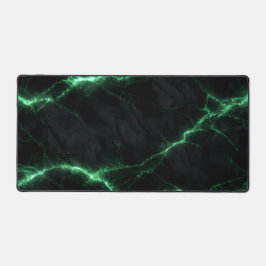 Emerald Green Lightning Marble Mouse Pad デスクマット