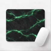 Emerald Green Lightning Marble Mouse Pad マウスパッド (マウス)