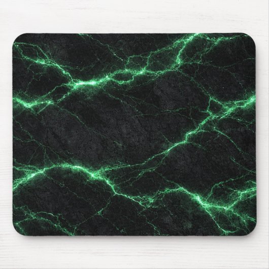 Emerald Green Lightning Marble Mouse Pad マウスパッド (正面)
