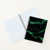 Emerald Green Lightning Marble Spiral Notebook ノートブック (内部)