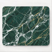 Emerald Green Marble Elegant Gold Veining Desk マウスパッド (正面)