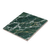 Emerald Green Marble Elegant Gold Veining Modern タイル (側面)