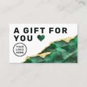 Emerald Green Marble Gift Certificate 名刺 (正面)