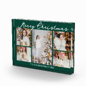 Emerald Green Merry Christmas Collage 5 フォトブロック (右)