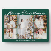 Emerald Green Merry Christmas Collage 5 Photo フォトプラーク (正面)