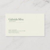 Emerald Green Misty Forest Serene Landscape 名刺 (裏面)