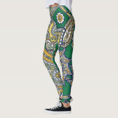 Emerald Green Paisley Leggings レギンス (左)