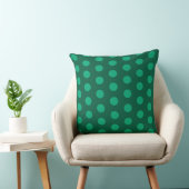 Emerald Green Polka Dots クッション (椅子)