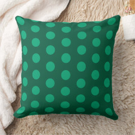 Emerald Green Polka Dots  クッション