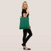 Emerald Green Polka Dots  トートバッグ (モデル)