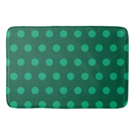 Emerald Green Polka Dots  バスマット