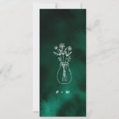 Emerald Green Reserved Seating Wedding 招待状 (裏面)