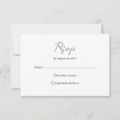 Emerald Green Romantic Floral Wedding RSVP Card (正面)
