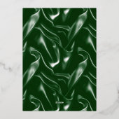 Emerald Green Silk leaf 箔招待状 (裏面)