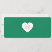 Emerald Green & Soft Blush Boarding Pass Wedding 招待状 (裏面)