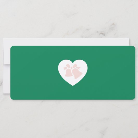 Emerald Green & Soft Blush Boarding Pass Wedding 招待状 (裏面)