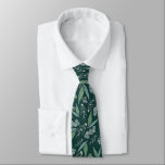 Emerald Green Teal Eucalyptus Greenery Pattern ネクタイ<br><div class="desc">Here's a wonderful tie for any occasion and a great gift for that special man in your life. This design features a eucalyptus greenery foliage pattern in a variety of greens, including sage green, on an emerald green background. This will make a great Christmas, birthday, or Father's Day gift and...</div>