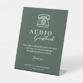 Emerald Green Wedding Audio Guestbook Sign 台座サイン (正面)