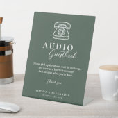 Emerald Green Wedding Audio Guestbook Sign 台座サイン (インサイチュ)