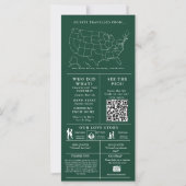 Emerald Green Wedding Infographic Program (裏面)