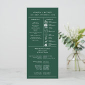 Emerald Green Wedding Infographic Program (スタンド正面)