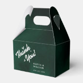 Emerald Green Wedding Thank You  フェイバーボックス (正面サイド)