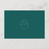 Emerald Green Wedding Website Enclosure Card エンクロージャーカード (裏面)