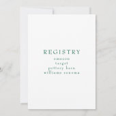 Emerald Green White Hydrangeas Brunch & Bubbly 招待状 (裏面)