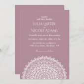 Emerald Green Wild Amazon Forest Mandala Wedding 招待状 (正面/裏面)