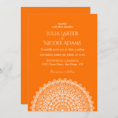 Emerald Green Wild Amazon Forest Mandala Wedding 招待状 (正面/裏面)