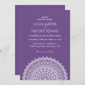 Emerald Green Wild Amazon Forest Mandala Wedding 招待状 (正面/裏面)