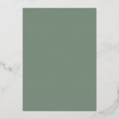 Emerald Greenery | シルバーフォイル ウェディング  箔招待状 (裏面)