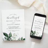 Emerald Greenery The Wedding Of 招待状