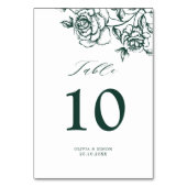 Emerald Greenery Vintage Botanical Wedding テーブルナンバー (正面)