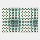 Emerald Interlocking Circles Gift Wrap A Refined ラッピングペーパーシート (正面3)