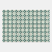 Emerald Interlocking Circles Gift Wrap A Refined ラッピングペーパーシート (正面2)