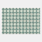 Emerald Interlocking Circles Gift Wrap A Refined ラッピングペーパーシート (正面)