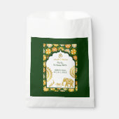 emerald ivory arch hindu motifs wedding thank you フェイバーバッグ (正面)