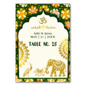 emerald ivory traditional hindu wedding seating  テーブルナンバー (裏面)