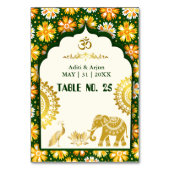 emerald ivory traditional hindu wedding seating  テーブルナンバー (正面)