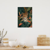 Emerald Jaguar – Tropical Botanical Art Poster ポスター (キッチン)