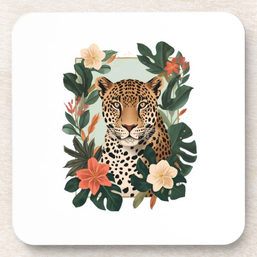 Emerald Jaguar Tropical Botanical Coaster コースター (正面)