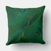 Emerald Jungle Exotic Mystic Tropical Leaves クッション (裏面)