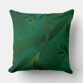 Emerald Jungle Exotic Mystic Tropical Leaves クッション (正面)