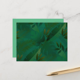 Emerald Jungle Exotic Mystic Tropical Leaves  ポストカード