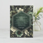 Emerald Lush Bloom Wedding 招待状 (スタンド正面)