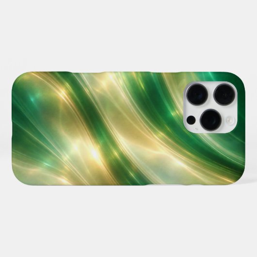 Emerald Luxe Holographic Gradient Phone Case iPhoneケース (裏面横)