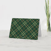 Emerald Luxe Plaid Christmas シーズンカード (裏面)